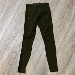 Lululemon Olive Green thermal Leggings